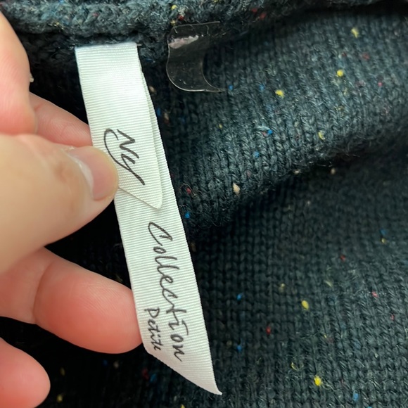 NY Collection Sweater Women Extra Large Petite Black Rainbow Speckled Cardigan - Picture 5 of 14